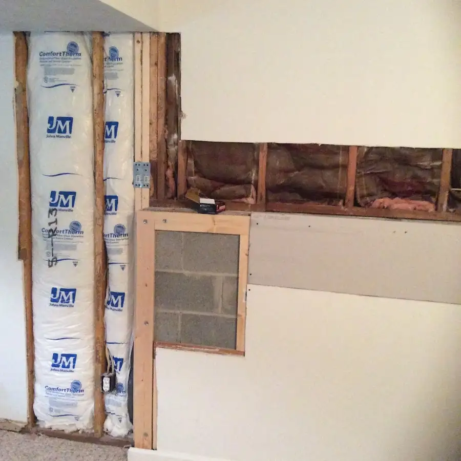 Wall insulation replacement during Contents Cleaning & Restoration in North Kansas City